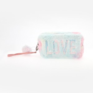 Unique Bargains Women's Sequin LOVE Makeup Bag 1 Pc - 1 of 3