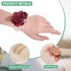 Unique Bargains Artificial Floral Decorative Wrist Corsage Bracelet Rose 6 Pcs - 2 of 4