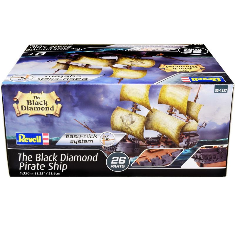 Level 2 Easy-Click Model Kit "The Black Diamond" Pirate Ship 1/350 Scale Model by Revell, 3 of 7