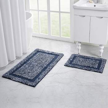 2pc 17"x24" and 24"x30" Home Heathered Hotel Rug Set - VCNY