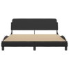 vidaXL Bed Frame without Mattress Black and White 59.8"x79.9" Faux Leather - 4 of 4