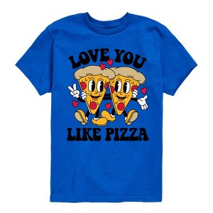 Boys' - Instant Message - Valentine's Day Love You Like Pizza Short Sleeve Graphic T-Shirt - 1 of 4