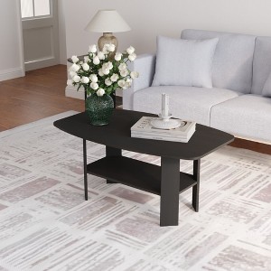 HOMLUX Coffee Table 2-Tier Modern Center Cocktail Table W/Storage Open Shelf for Living Room - 1 of 4