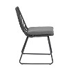 GDFStudio Azlee Outdoor Rattan and Iron Dining Chairs with Loop Legs (Set of 2) - 4 of 4