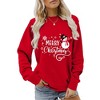 Womens Merry Christmas Sweatshirt Funny Christmas Tree Truck Graphic Pullover Casual Long Sleeve Blouse Tops Green - 4 of 4
