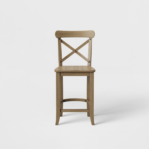 24 Litchfield X Back Counter Height, X Back Barstool Wood
