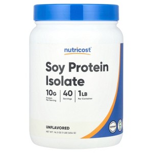 Nutricost Soy Protein Isolate, Unflavored, 1 lb (454 g) - 1 of 2