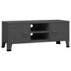 vidaXL Industrial TV Stand Anthracite 41.3 in.x13.8 in.x16.5 in. Metal - 2 of 4
