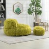 NicBex Bean Bag Chair for Adults Sofa Chair with Ottoman Floor Sofa with Handle for Reading Room, Living Room, Olive - 3 of 4
