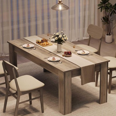 Dining Table for 4-6, 63" Inch Dining Tables for 4, Farmhouse Large Kitchen Dining Table, Rectangular Dining Room Table