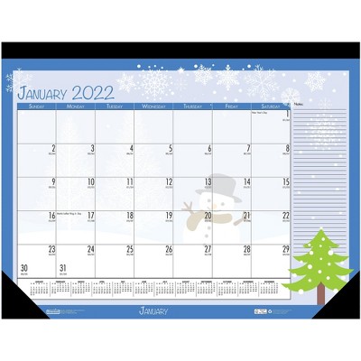 House of Doolittle 2022 13" x 18.5" Desk Pad Calendar Seasonal Holiday Depictions Multicolor 1396-22
