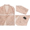Anna-Kaci Women's Sequin Blazer Jackets Casual Sparkly Coat with Pocket - 4 of 4