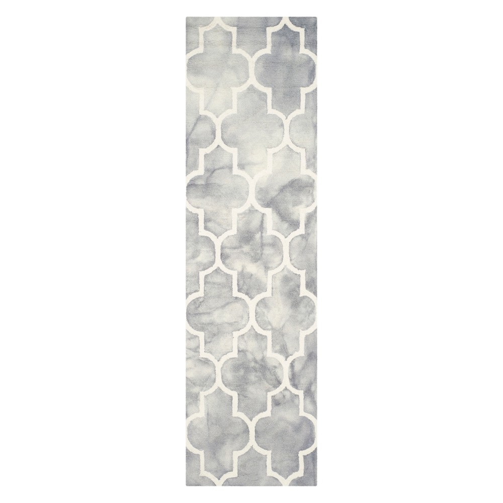 2'3inx10' Runner Briar Area Rug Gray/Ivory - Safavieh