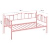 Twin Size Daybed Frame, Metal Sofa Bed with Trundle, Heavy Duty Steel Slats, Space Saving for Bedroom, Living Room - 2 of 4
