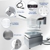 Commercial Deep Fryer with Basket, Stainless Steel Electric Counter-Top Fryer with Temperature Control for Restaurant and  Home Use - 4 of 4