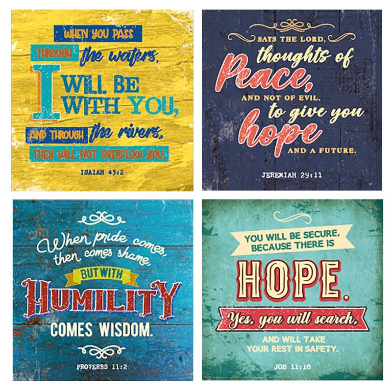 Bright Creations 12 Pack Christian Motivational Bible Verse Posters - 12x12 Religious Inspirational Scripture Wall Art for Classroom, 3 of 7