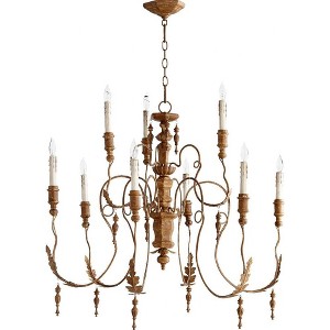 Quorum Lighting Salento 9-Light Chandelier, 32 Width, 34 Height, French Umber Finish - 1 of 1