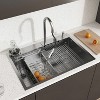 Famapy Stainless Steel Kitchen Sink with Multi-Accessories,Double Track/3-Mode Scalable Faucet/Highpressure Cup Rinser,All-In-One Cook+Clean Station - 2 of 4
