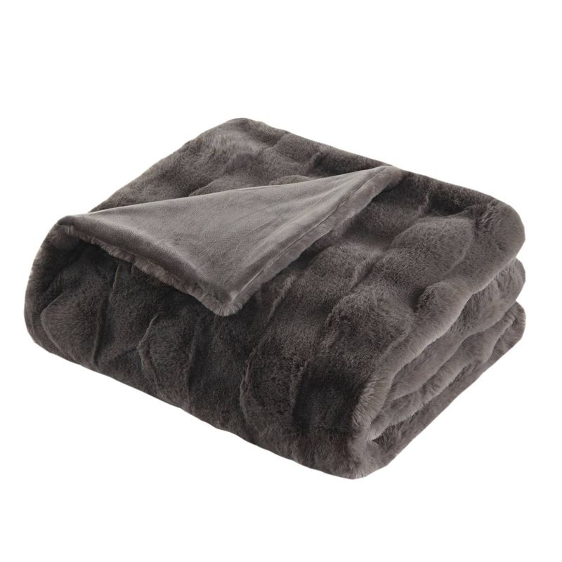 50"x60" Camille Faux Fur Throw Blanket - Madison Park, 1 of 9