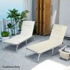 Resenkos Foldable Chaise Lounge Cushion Set 2-Pack, UPF 50+ Sun Protection, 230gsm Olefin Fabric, Outdoor Lounge Chair Cushions, Charcoal Gray - 3 of 4
