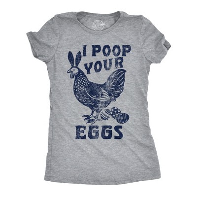 Womens Funny T Shirts I Poor Your Eggs Sarcastic Holiday Graphic Novelty Tee For Ladies - Crazy Dog Women's T Shirt