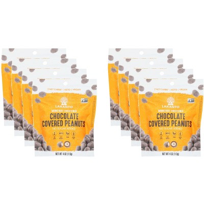 Lakanto Peanuts Chocolate Covered - Case of 8 - 4 oz