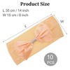 Unique Bargains Chair Sashes Bow Stretch Chair Cover Band with Buckle Slider 13.78"x5.91" Champagne Pink 10 Pcs - 2 of 4