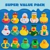 60Pcs Rubber Ducks, Mini Rubber Duckie Toys with Mesh Carry Bag for Kids Baby Bath Shower Toys, Birthday Gifts Summer Beach Pool Activity Party Favors - image 4 of 4