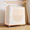 Rolling Laundry Hamper with Lid, Large Capacity Clothes Hampers for Laundry, Plastic Collapsible Laundry Baskets with Wheels and Lid Toy Box Chest - 2 of 4