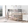 Streamdale Solid Wood Twin Size Loft Bed with Ladder (Gray) - 3 of 4