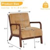 RISOKEYS Mid-Century Modern Accent Chair with Pillow: Stylish Corduroy Upholstery & Easy Assembly - for Living Room, Bedroom, Balcony Decor - 3 of 4