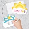 Big Dot of Happiness You Are My Sunshine - Shaped Thank You Cards - Baby Shower or Birthday Party Thank You Note Cards with Envelopes - Set of 12 - 2 of 4