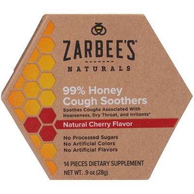 Zarbee's Naturals 99% Honey Cough Soother Lozenges - Cherry - 14ct