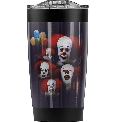 It 1990 Many Faces Of Pennywise Steel Tumbler 20oz Coffee Travel Mug