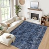 Faux Wool Machine Washable Foldable Printed Area Rug Modern Distressed Diamond Heart with Non Slip Design Stain Resistant Non Shedding Pet Friendly - 4 of 4