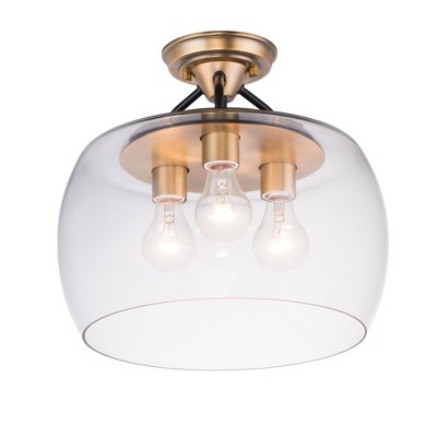 Maxim Lighting Goblet 3 - Light Semi-Flush Mount in  Bronze/Antique Brass
