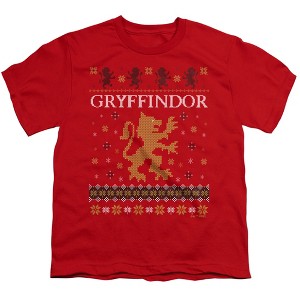 Boys' Harry Potter Gryffindor Ugly Christmas T-Shirt - 1 of 4