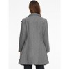 Allegra K Women's Stand Collar Mid-Length Zip Up Winter Coat with Pockets - 4 of 4
