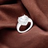 Slickblue Valentine Heart Ring for Women, 3.9 Ct Clear Cubic Zirconia, Rhodium Plated, Sizes 5-10 - 2 of 4