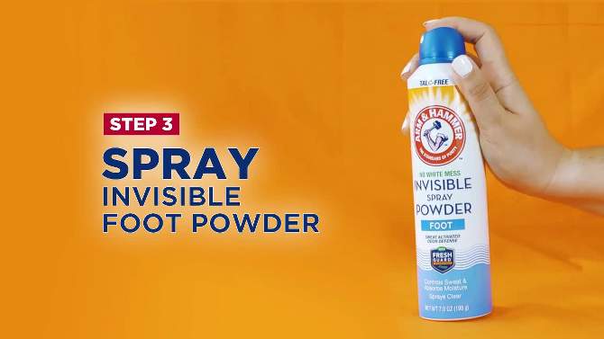 Arm & Hammer Invisible Spray Foot Powder - 7oz, 2 of 5, play video