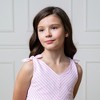 Hope & Henry Girls' Sleeveless Bow Shoulder Swing Dress, Kids - 3 of 4