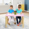 Costway 3 Piece Kids Wooden Table and 2 Chairs Set Children Activity Art Desk Furniture/Activity Art Desk Furniture - 4 of 4