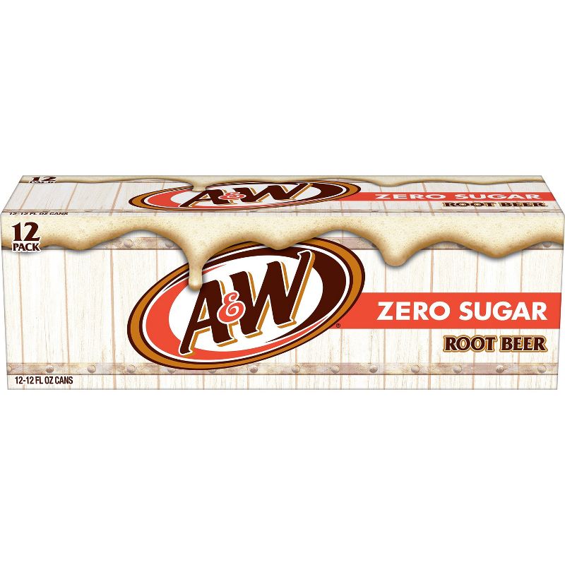 A&#38;W Root Beer Zero Sugar Soda - 12pk/12 fl oz Cans, 3 of 13