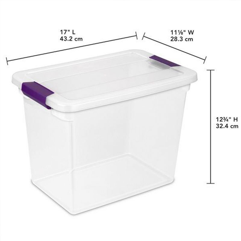 Sterilite 27 Quart ClearView Clear Plastic Stacking Storage Container, 3 of 7