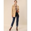 Allegra K Women's Long Sleeves Double Breasted Button Winter Outerwear Pea Coat - 3 of 4