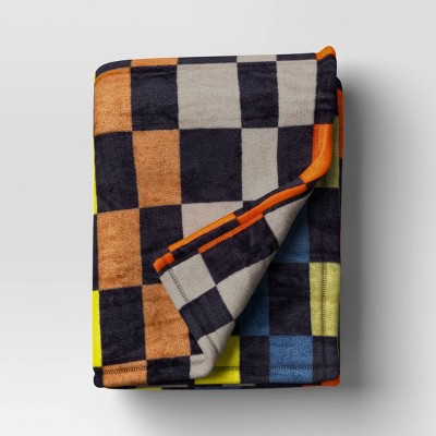 Novelty Recycled Printed Plush Throw Squares