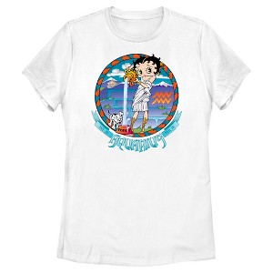 Women's Betty Boop Aquarius Zodiac T-Shirt - 1 of 4