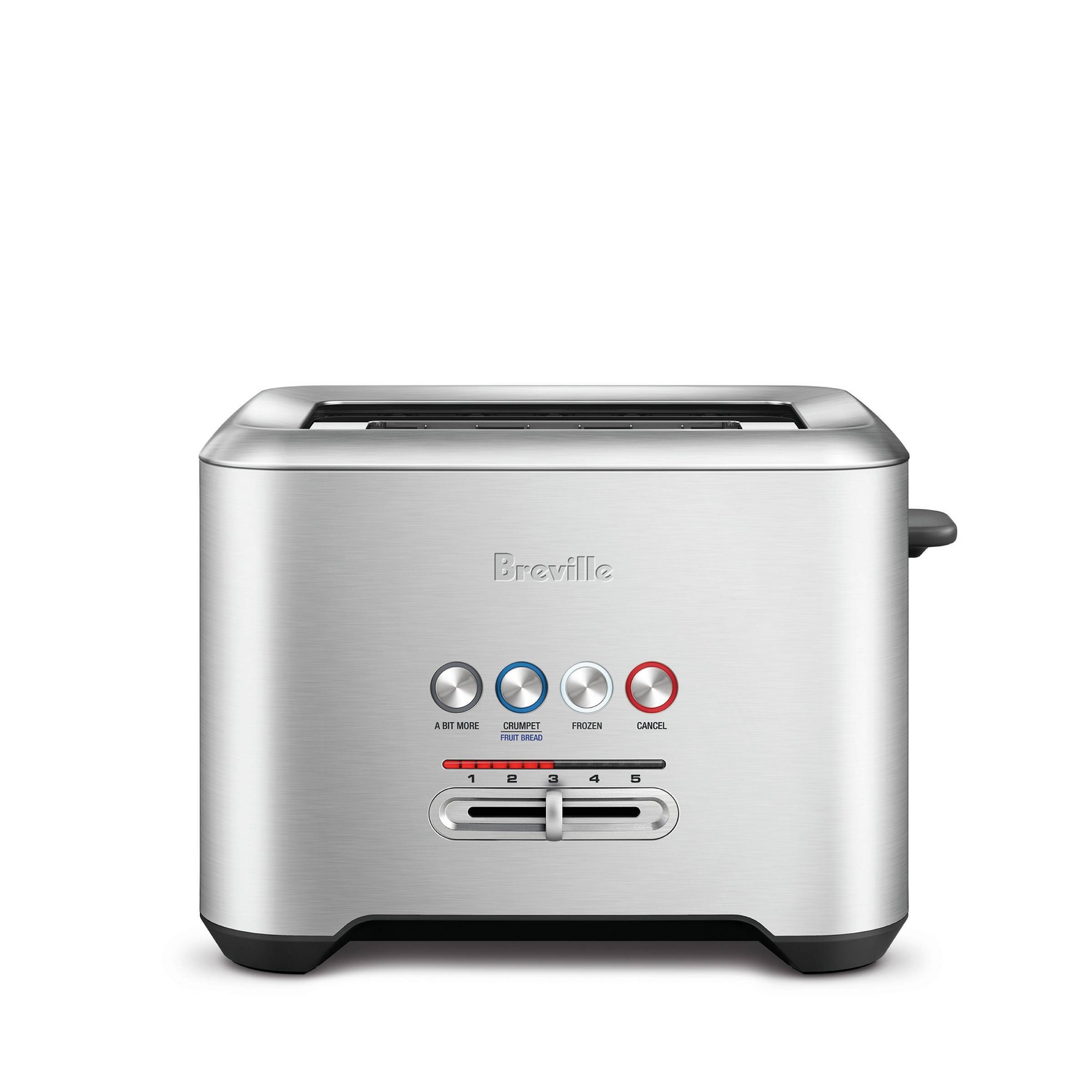 Breville A Bit More 2 Slice Stainless Steel Toaster: 1000W, Silver, Compact Design, 1-Year Warranty