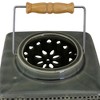 Northlight 6.75" Dark Olive Green Square Crackle Finish Mosaic Cut Out Candle Lantern - 4 of 4