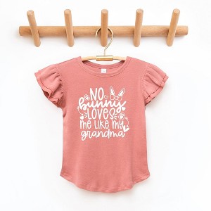 The Juniper Shop No Bunny Loves Me Like Grandma Toddler Flutter Sleeve Tee - 1 of 2